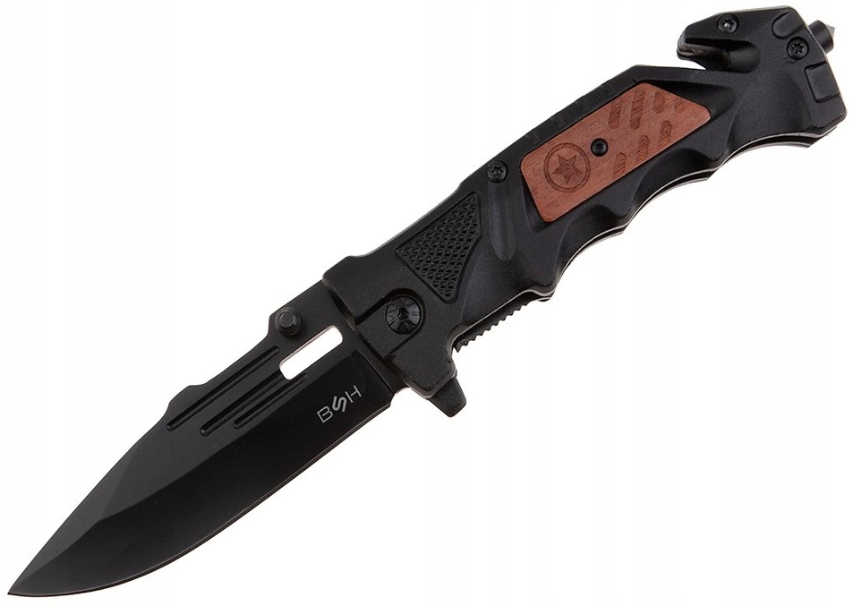 

Potężny Nóż Sprężynowy Ratowniczy 23,5 cm N389B