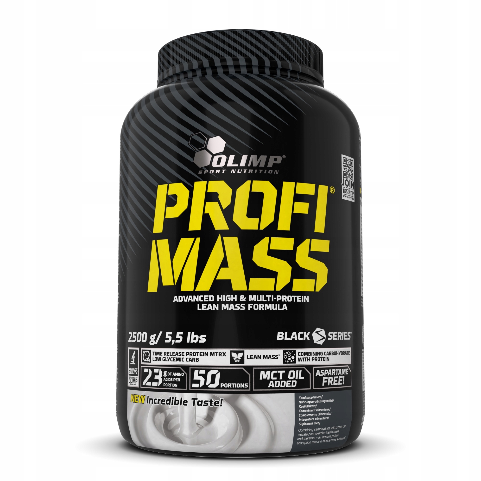 Olimp Profi Mass 2500g Protein Bulk Gainer Masa Vanilka