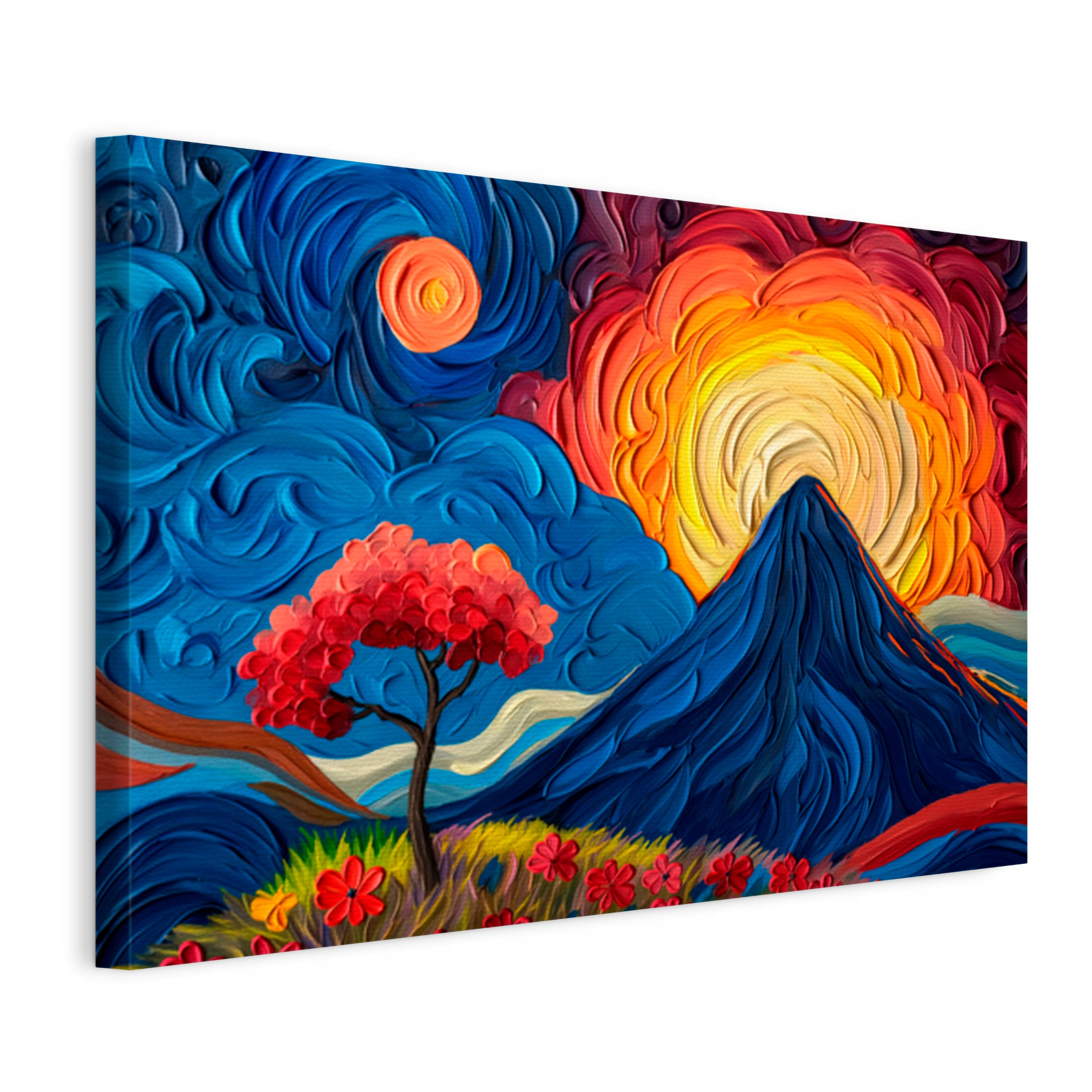 Obraz na plátně Strom Hora Víry Kubismus Do Obývacího pokoje Ložnice 75x50