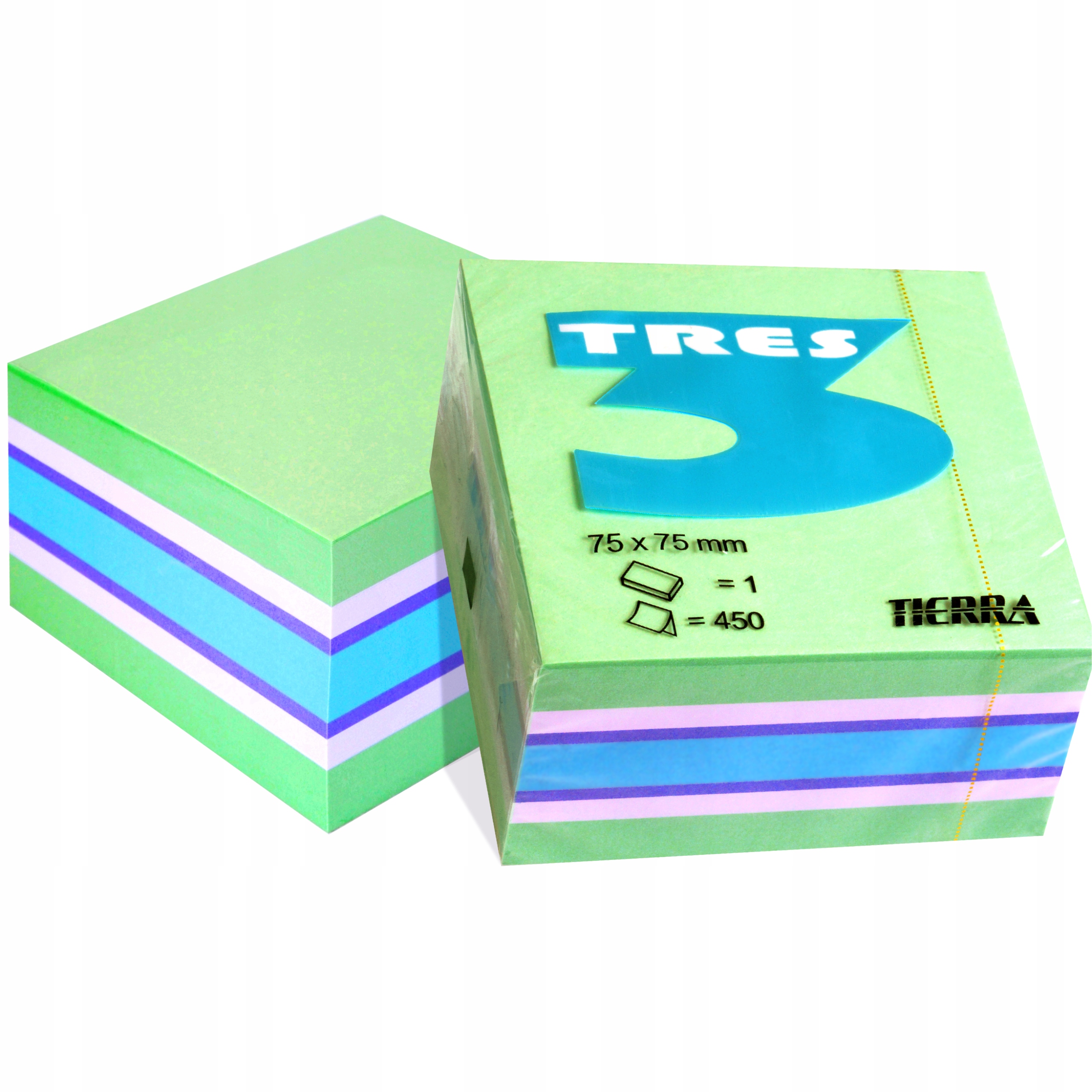 

Karteczki samoprzylepne 75x75 Fluo Mięta 450k