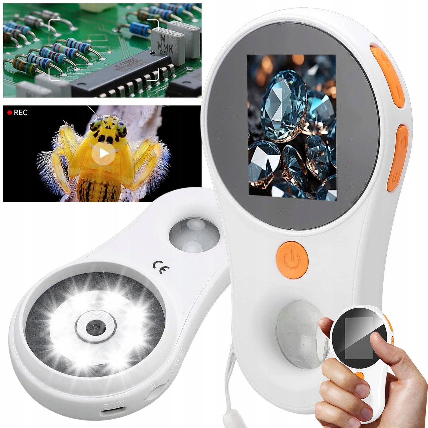 Digitální Lupa Sklo Zvětšující Mikroskop Obrazovka Hd Ips Zoom 500X Přenosná