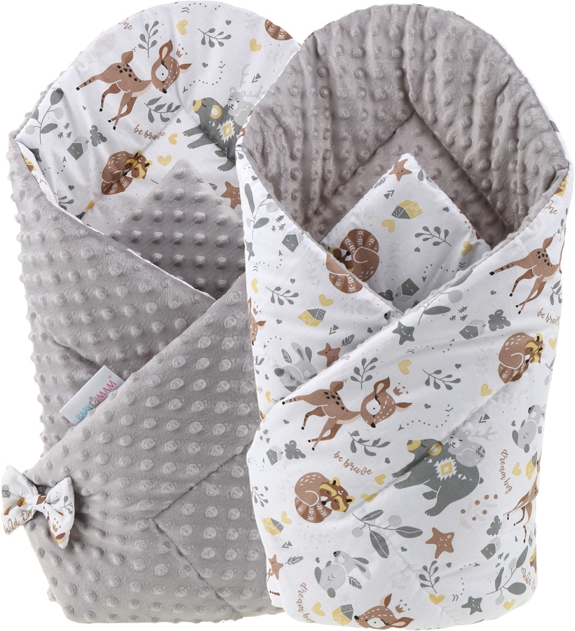 

Babymam Rożek Becik Niemowlęcy Otulacz Minky 80x80