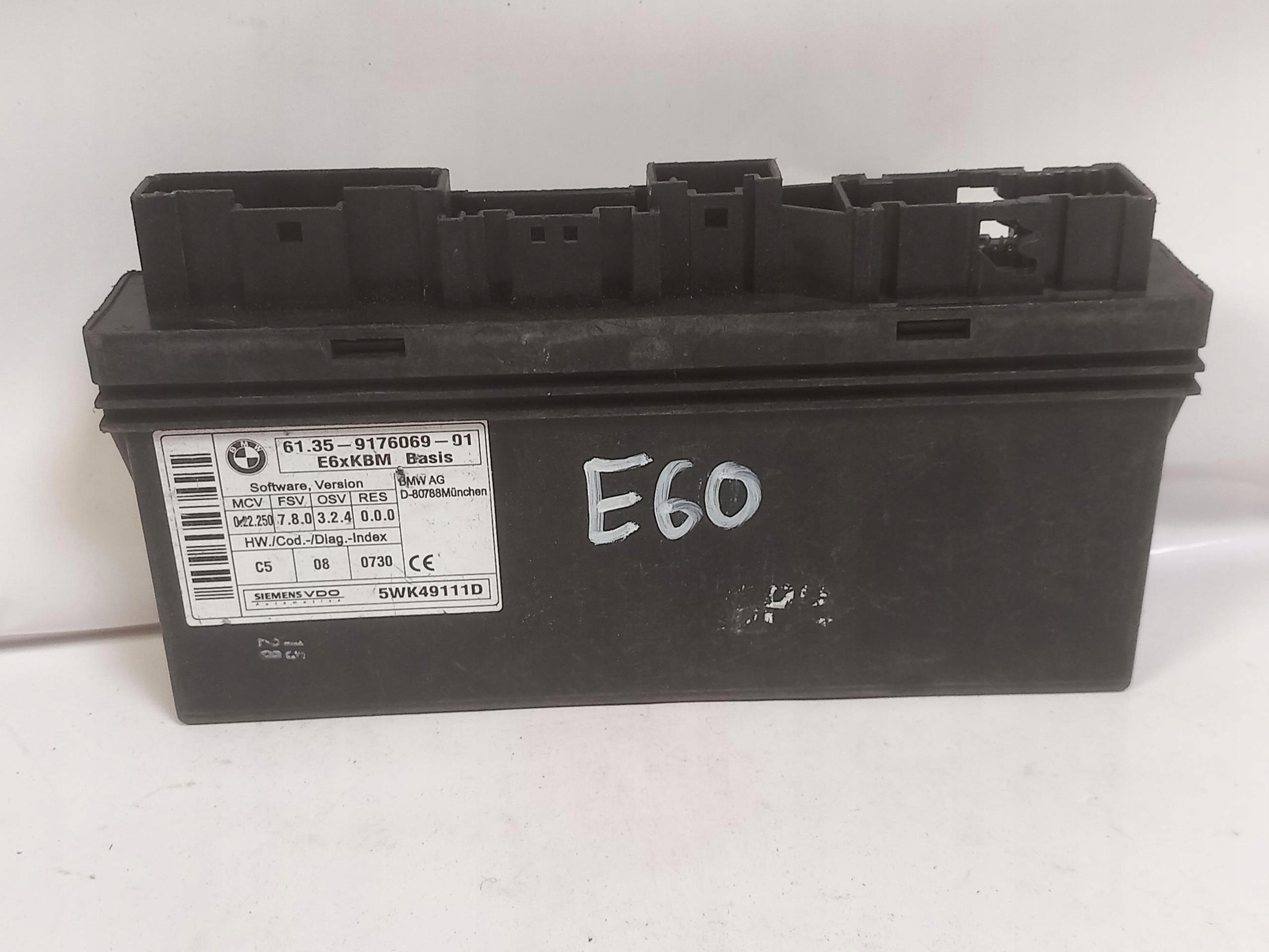 control unit comfort control unit BMW SERIA 5 E60 E61 9176069 03-10