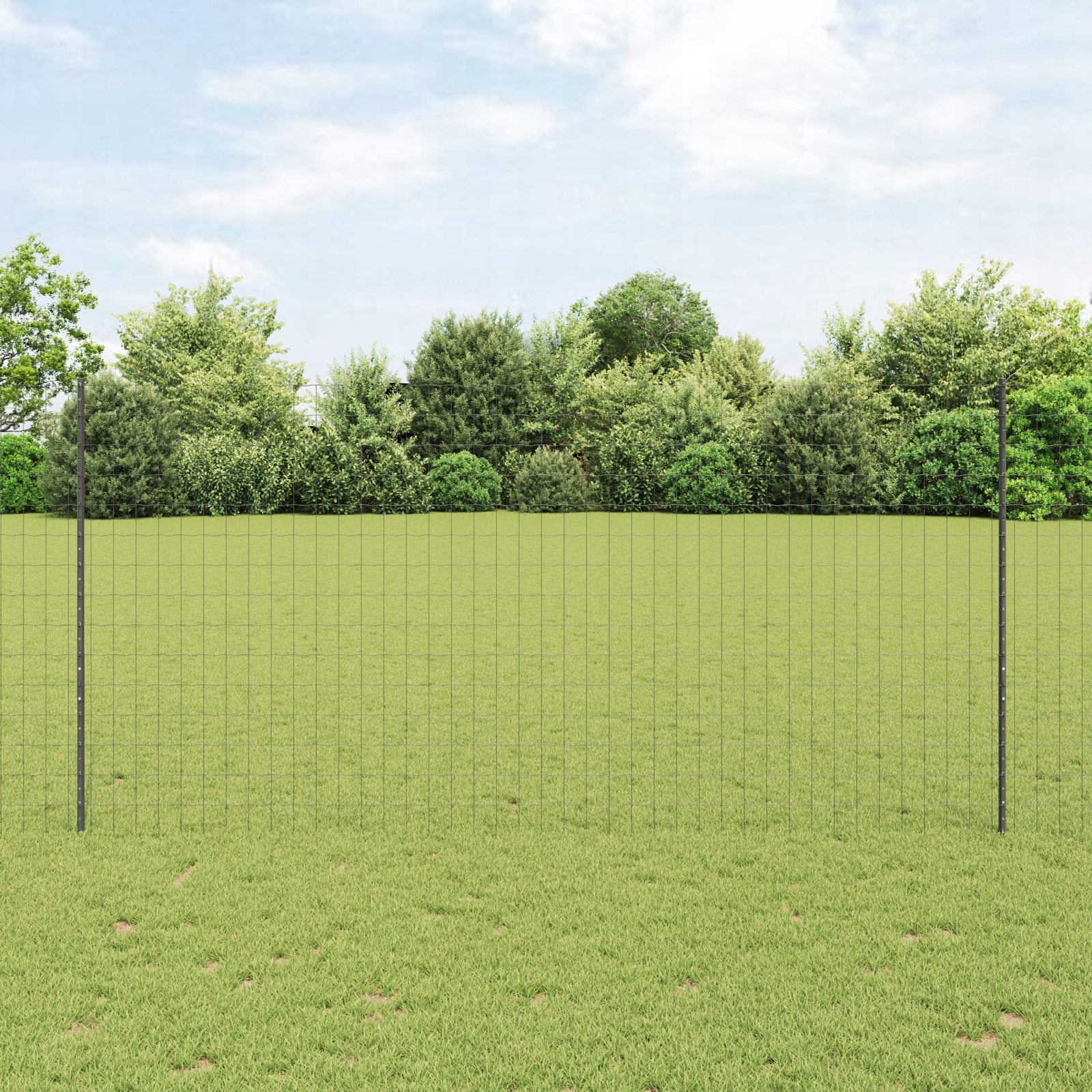 Euro plot s 10 U tyčkami Šedý 1.6x10 m Ocel Grey 3336085