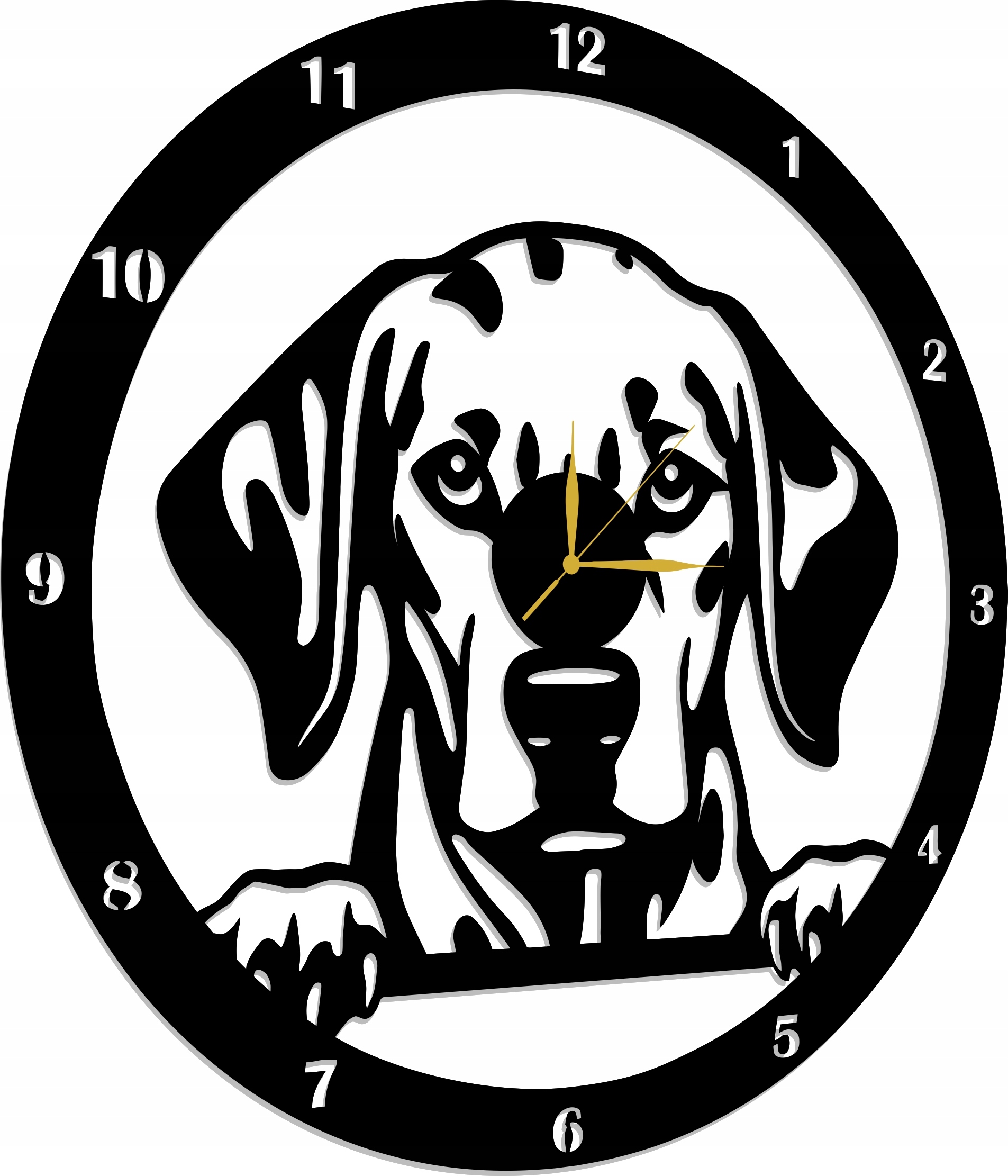 Hodiny Dalmatin Plemene Psů Dárek Velký 60 CM