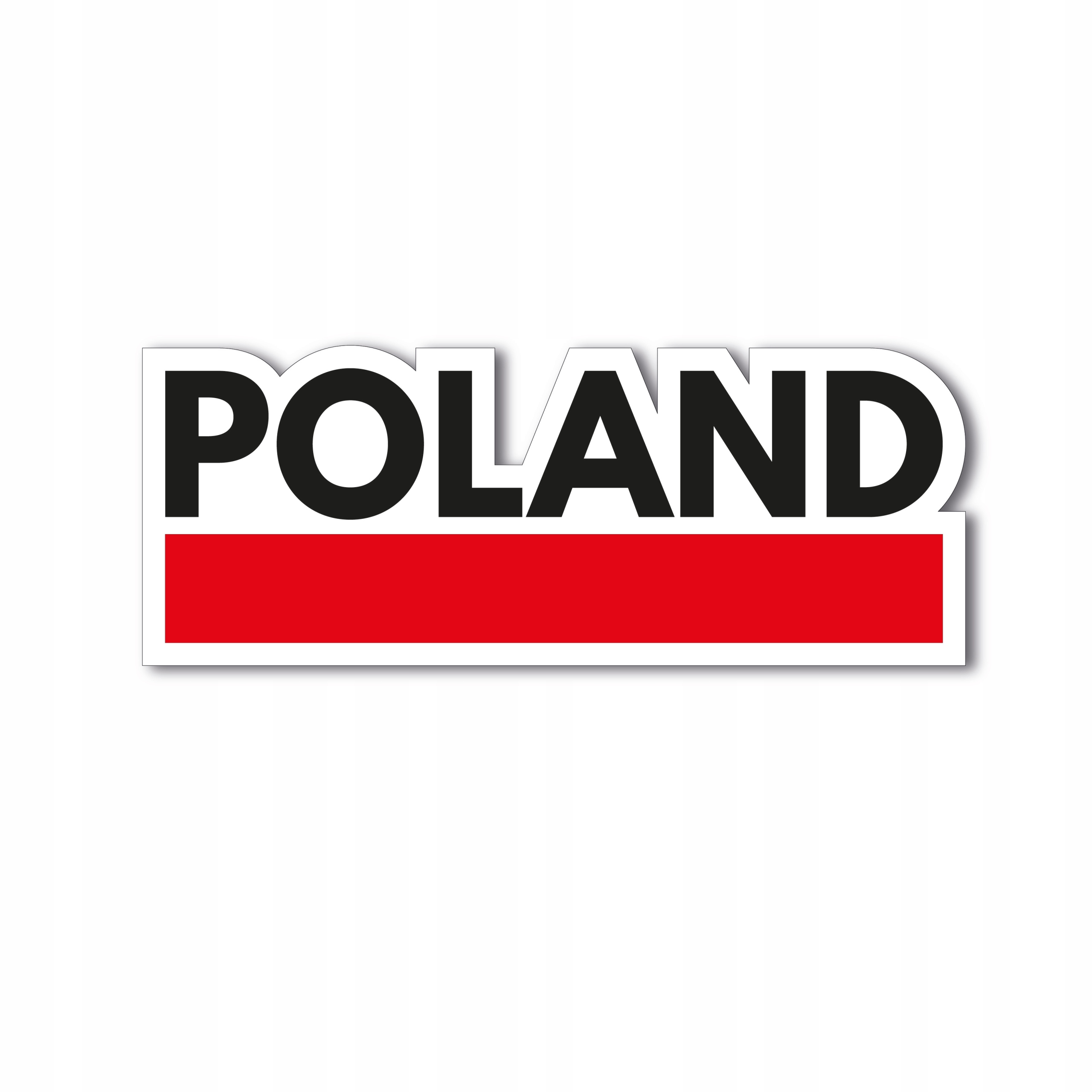 

Naklejka flaga Polska Poland 12x4,5 cm