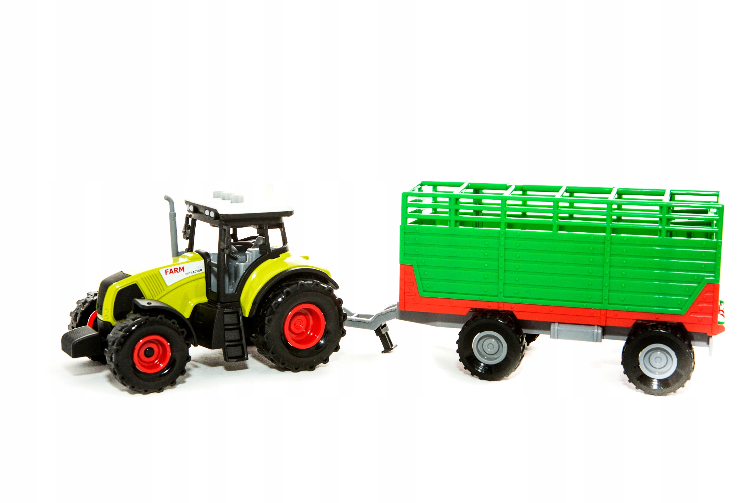 ZESTAW 3 TRAKTORÓW Z PRZYCZEPAMI Światło i Dźwięk Marka Fireto