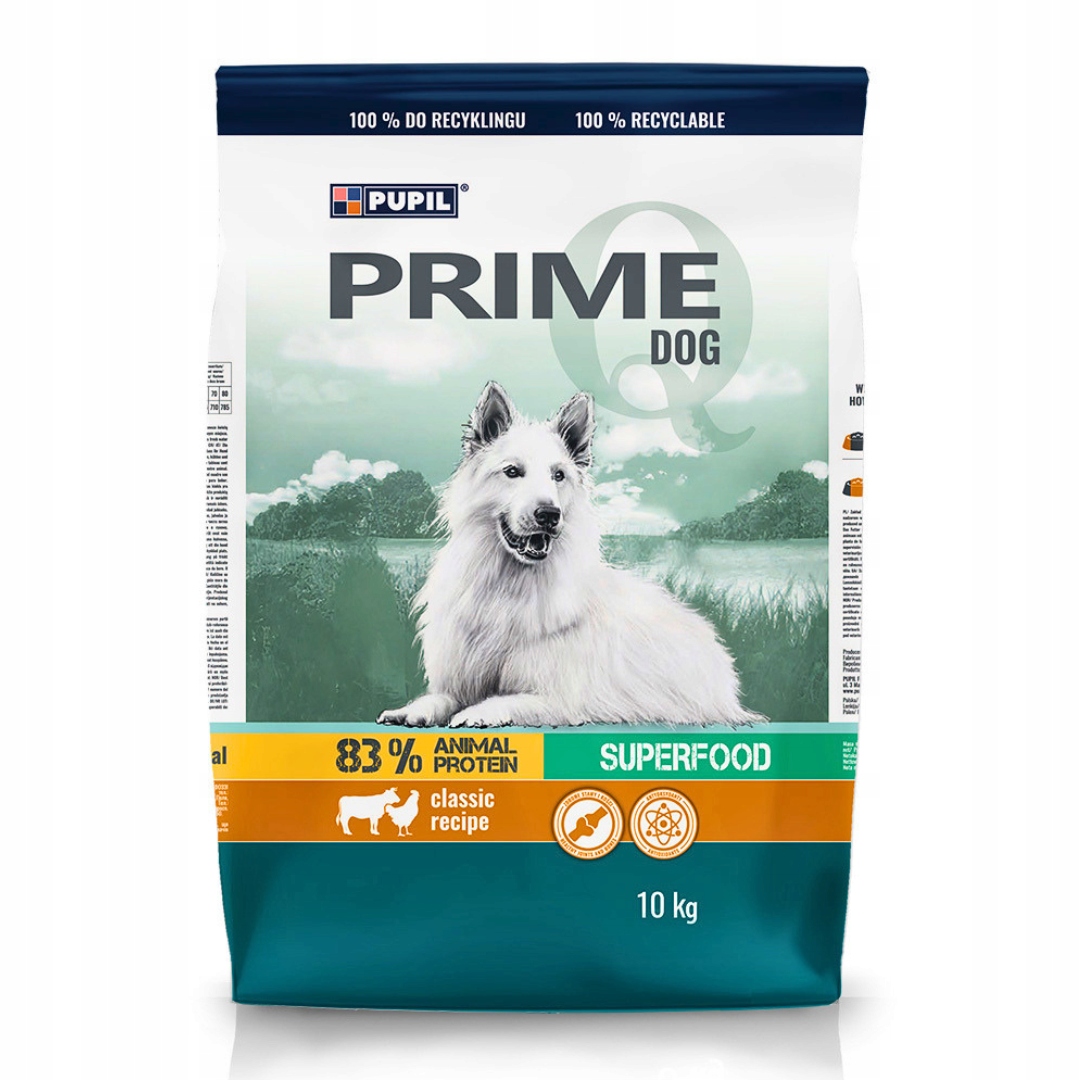 Pupil Prime Sucha Karma Dla Psa Bogata w Drób z Wołowiną 10 kg