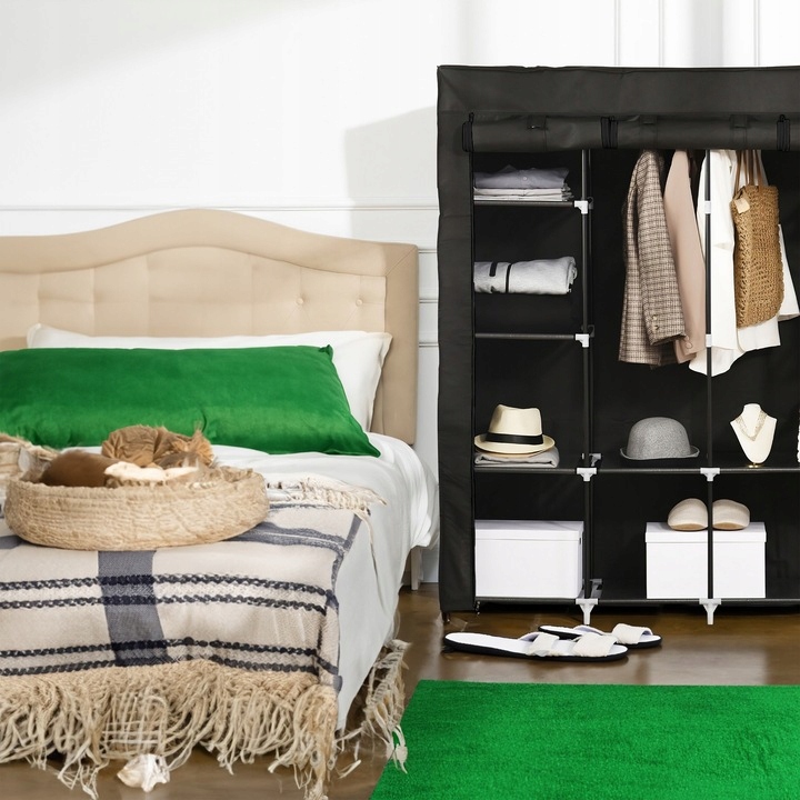 SZAFA TEKSTYLNA MATERIAŁOWA SKŁADANA REGAŁ PÓŁKI Marka inna