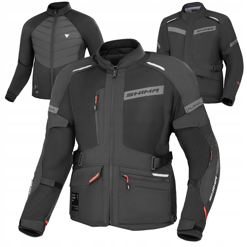 Turistická bunda Shima Alpha Black s membránou a zateplením Darčeky