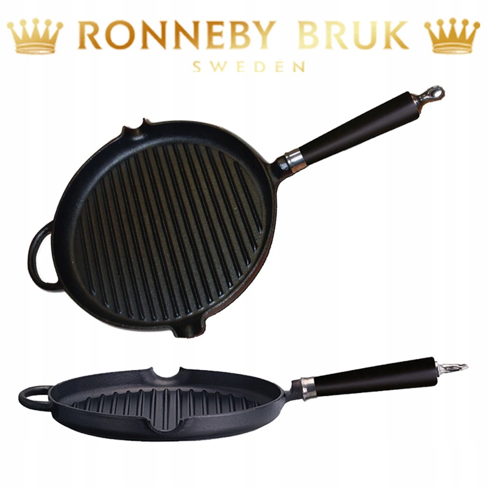 Liatinová grilovacia panvica s výlevkami 28 cm Ronneby Bruk