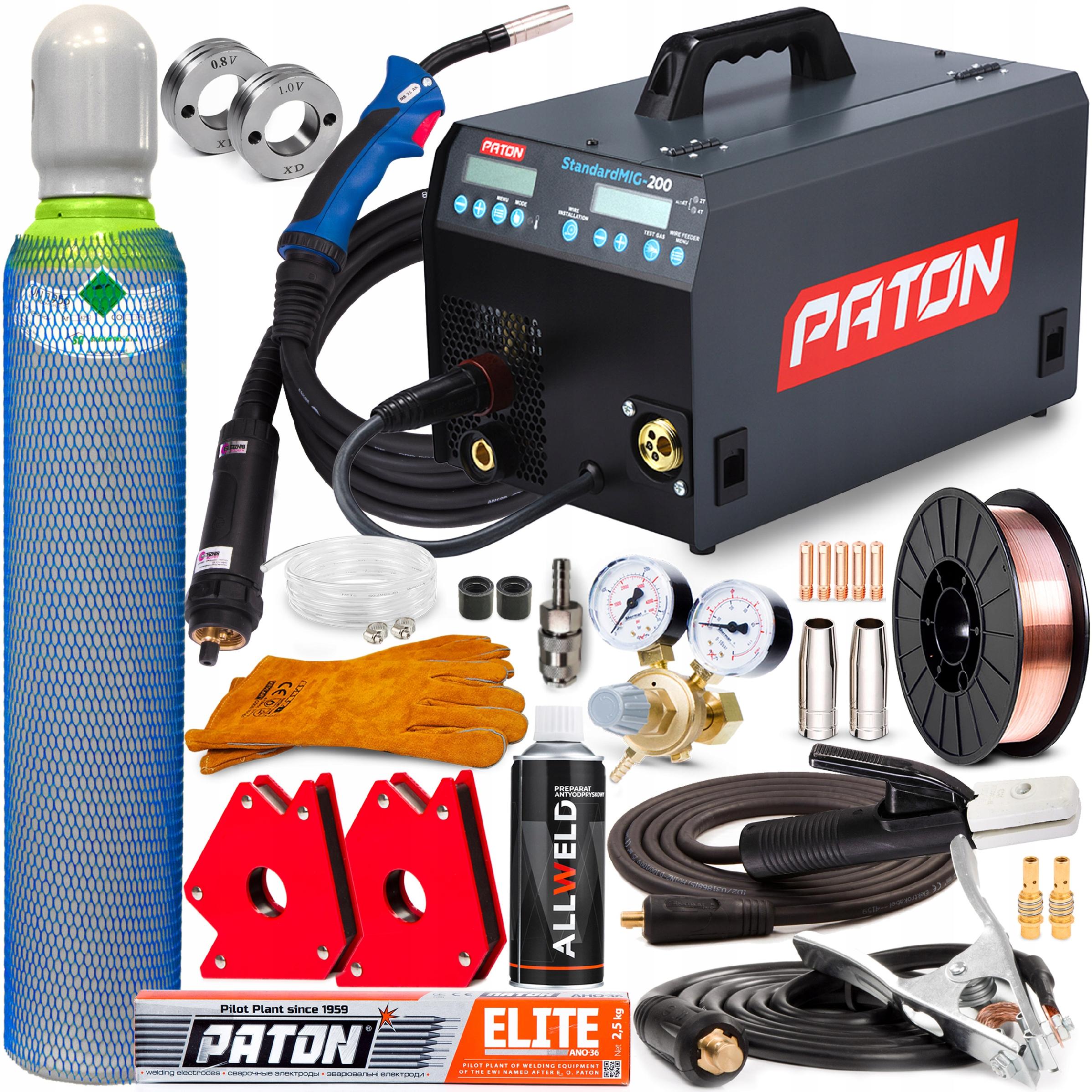 SPAWARKA INWERTEROWA PATON PSI 200 MIG MAG MMA TIG PULS 230V 200A 3W1 IGBT