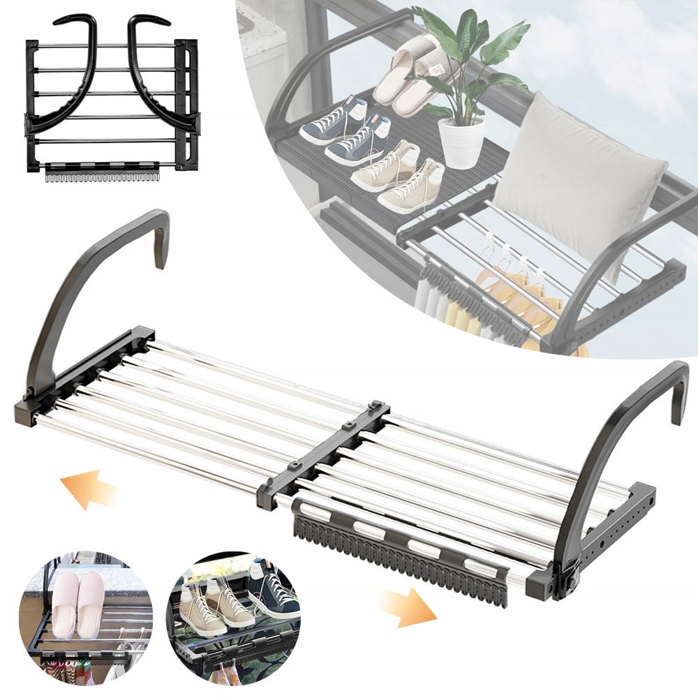 Levně Sušák Na Prádlo Do Koupelny Harmonikový 110 CM Nástěnný