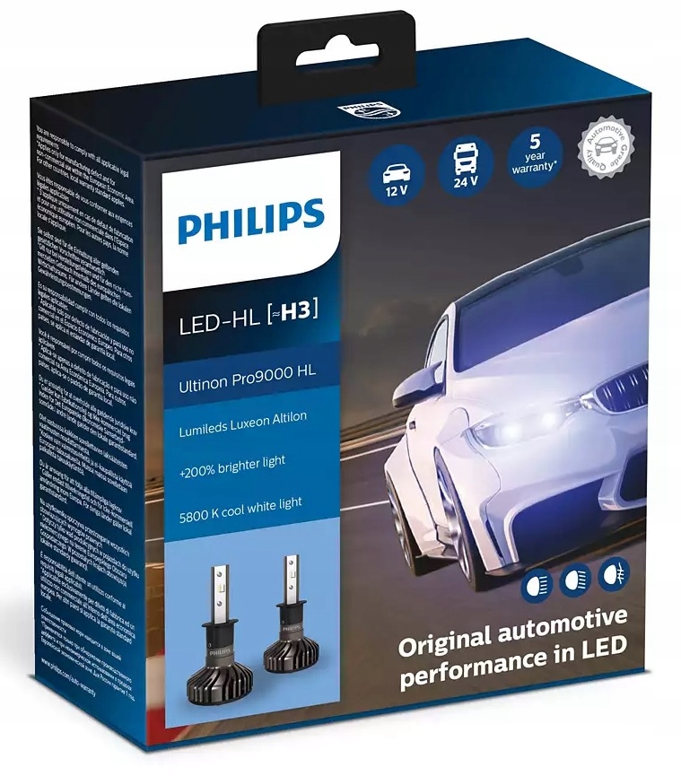 

Philips Led H3 Ultinon Pro9000 +250% 5800K