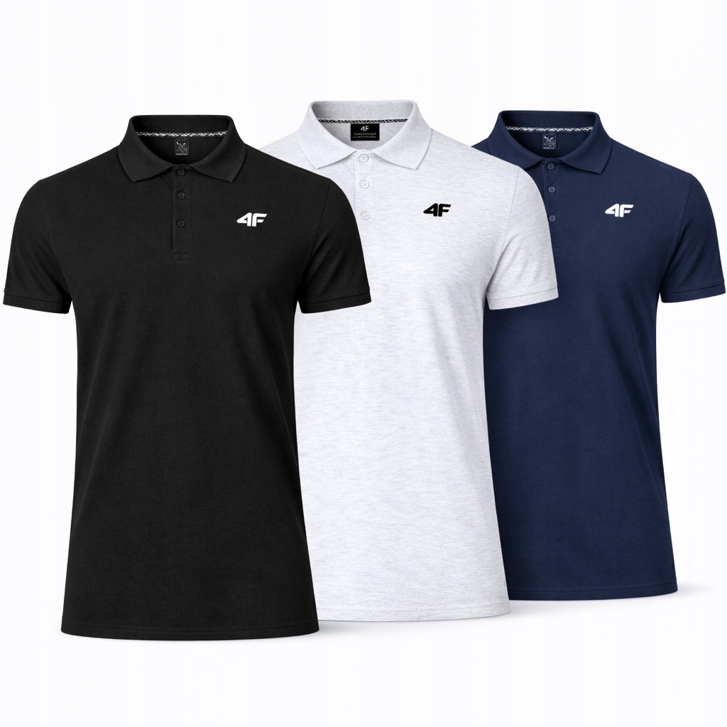 Sada Triček Polo 4F Pánské Tričko Sada 3 Kusů 5XL M0771 SS26
