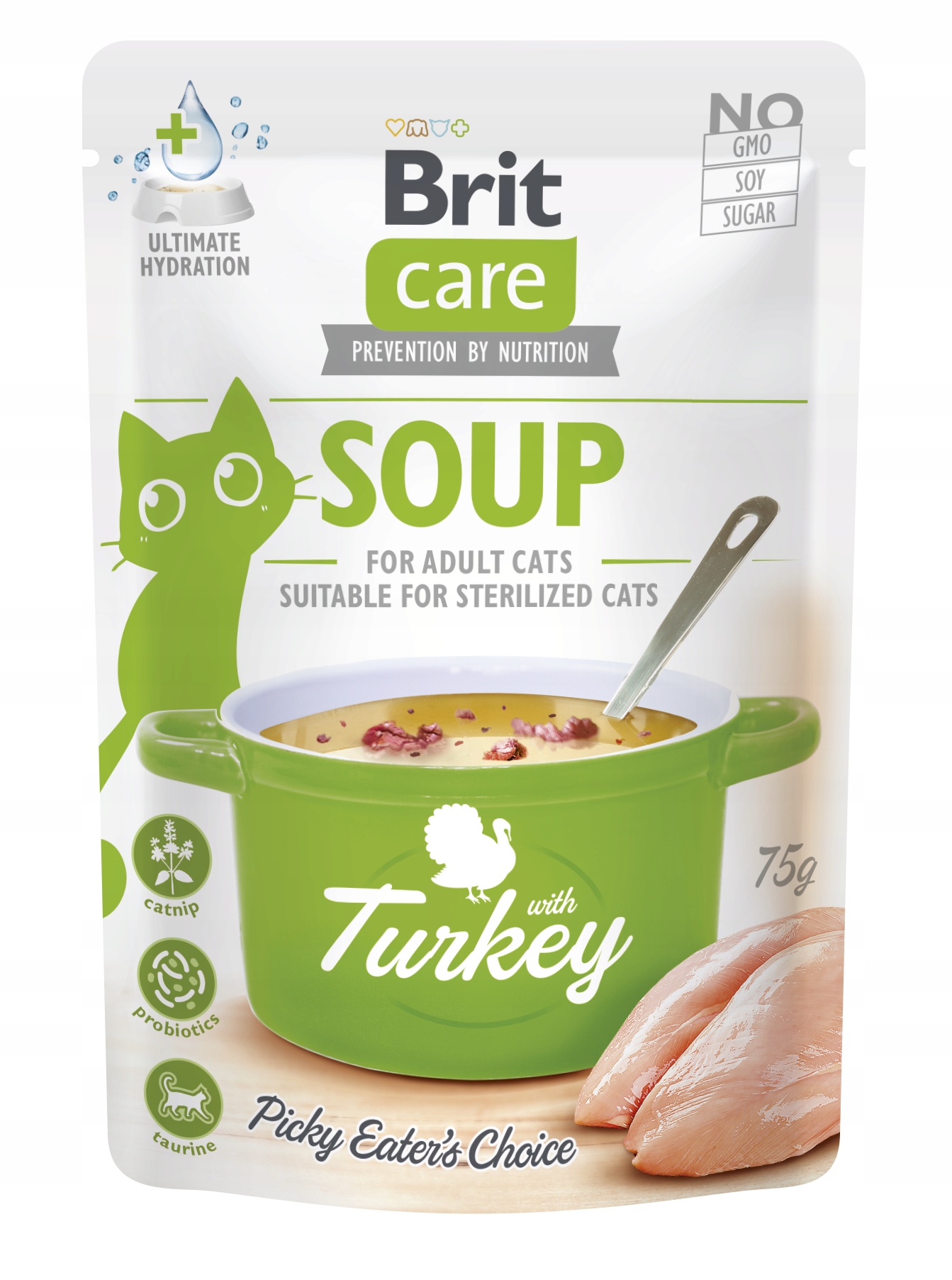 Levně 13x Brit Care Cat Soup krůtí 75g