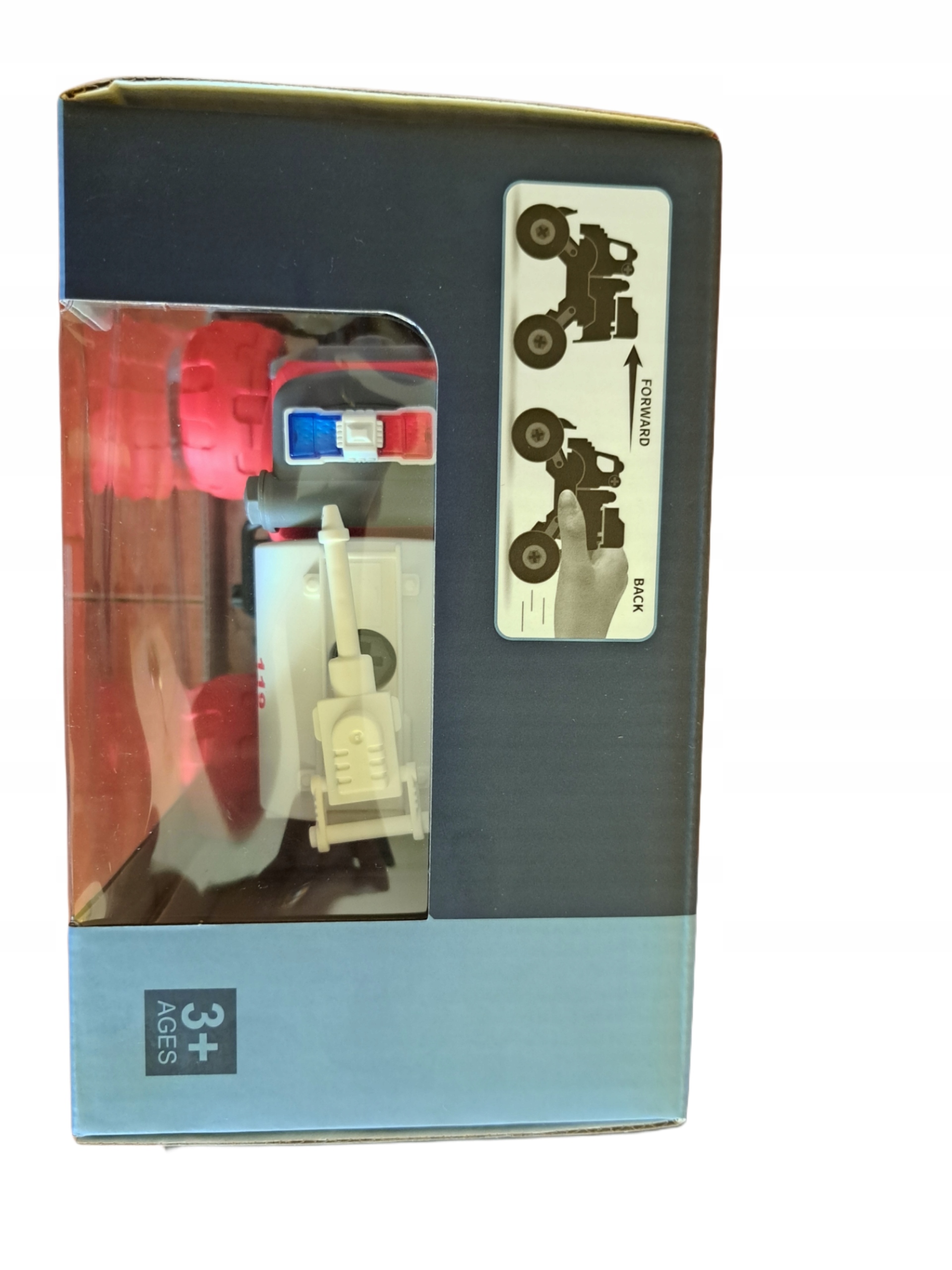 samochód monster straż poż. rozkręcany z napędem Wiek dziecka 3 lata +