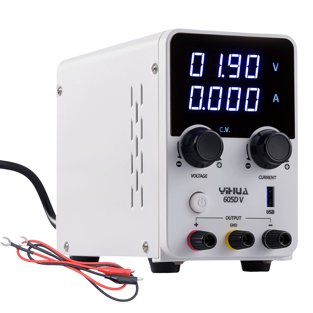 Jednokanálový laboratórny napájací zdroj Yihua 605D-V 0-60V 5A 300W Usb CV CC