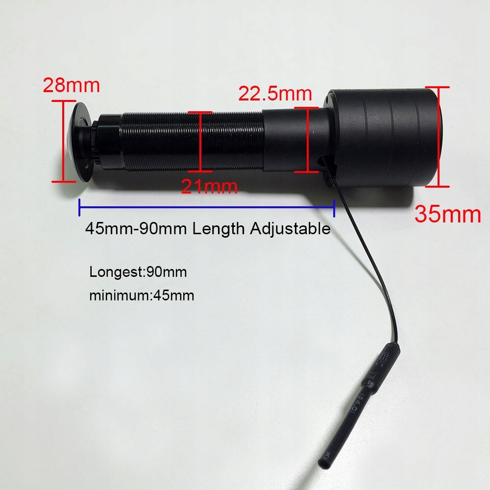 Wizjer WiFi Tuya Smart Life Google Home Kolor czarny