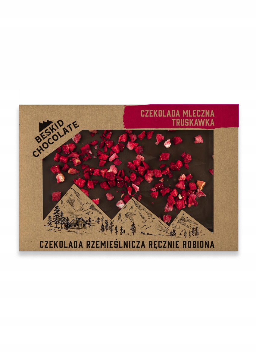 Levně 2x Čokoláda Mléčná Jahoda 70 g Beskid Chocolate