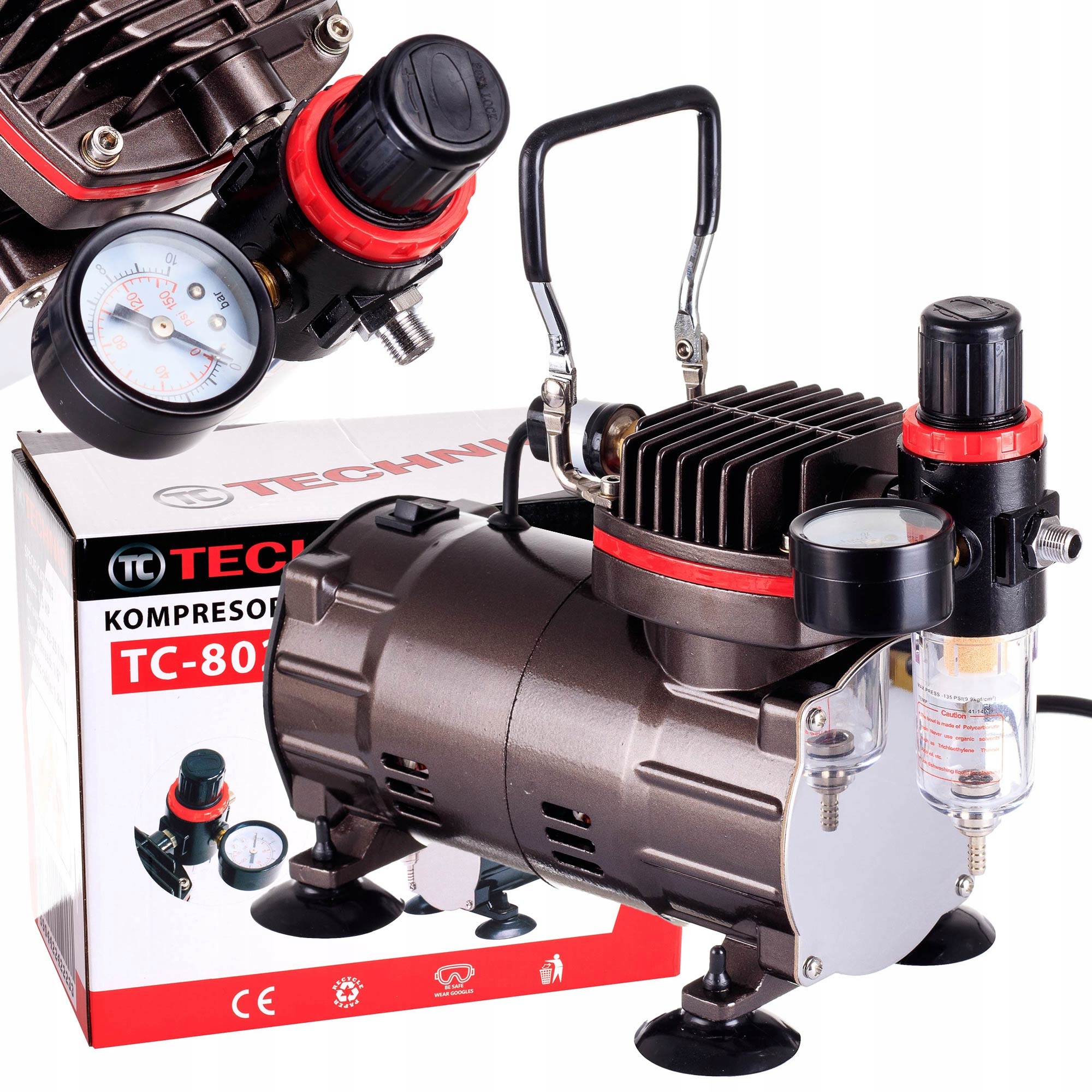 Kompresor Kompresorový Pro Modelářský Airbrush Tichý Bezolejový 1/8