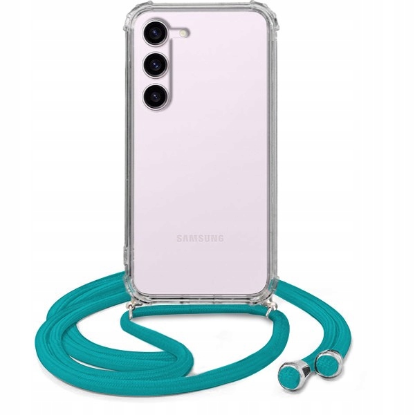 

Etui Crossbody do Samsung S23 Turkus Sznurek Case