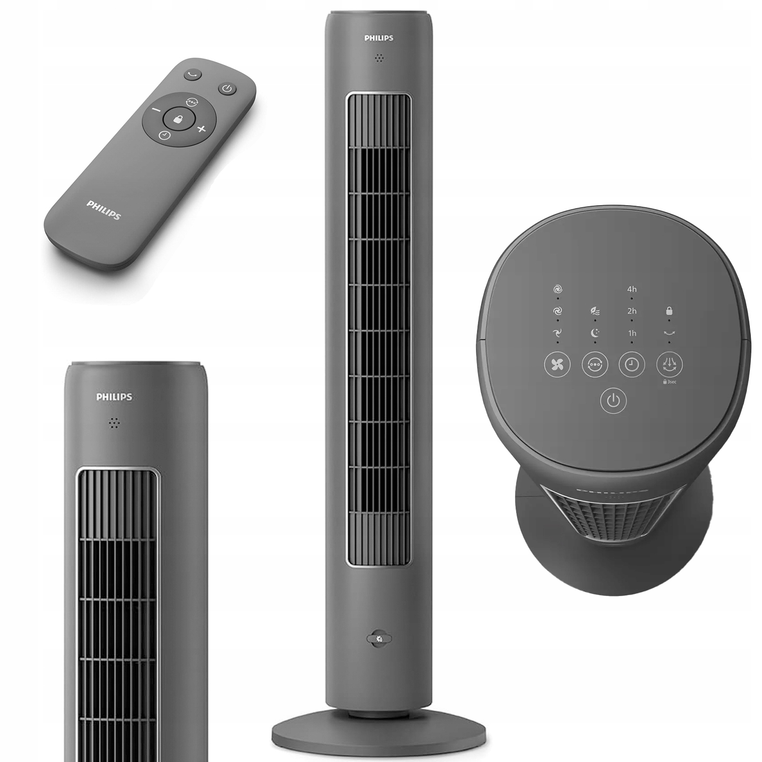Sloupkový Ventilátor Philips 5000 Series CX5535/11 40 W 105 cm Černý