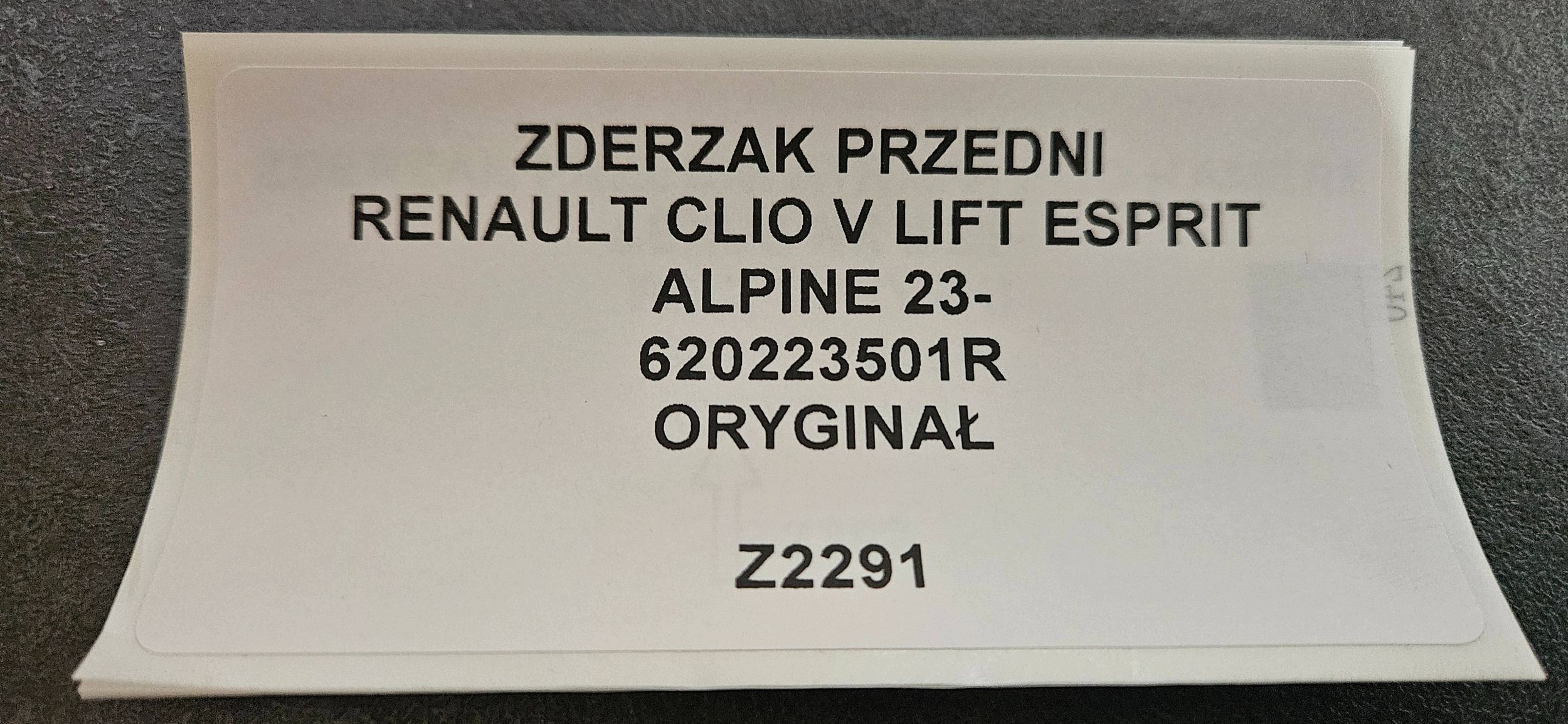 frontstoßstange RENAULT CLIO V LIFT ESPRIT ALPINE 23- original 620223501R