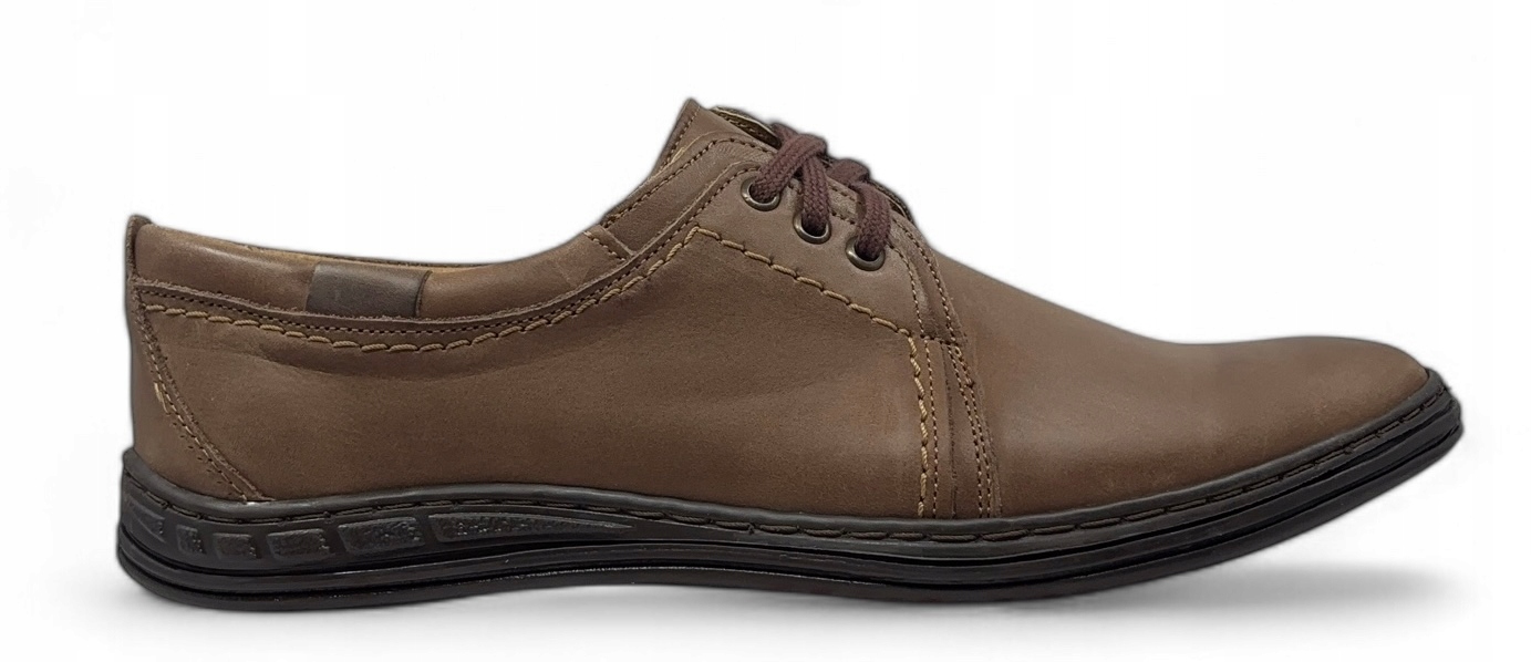 Pánské polobotky model 343 Polbut – přírodní kůže, velikost 42