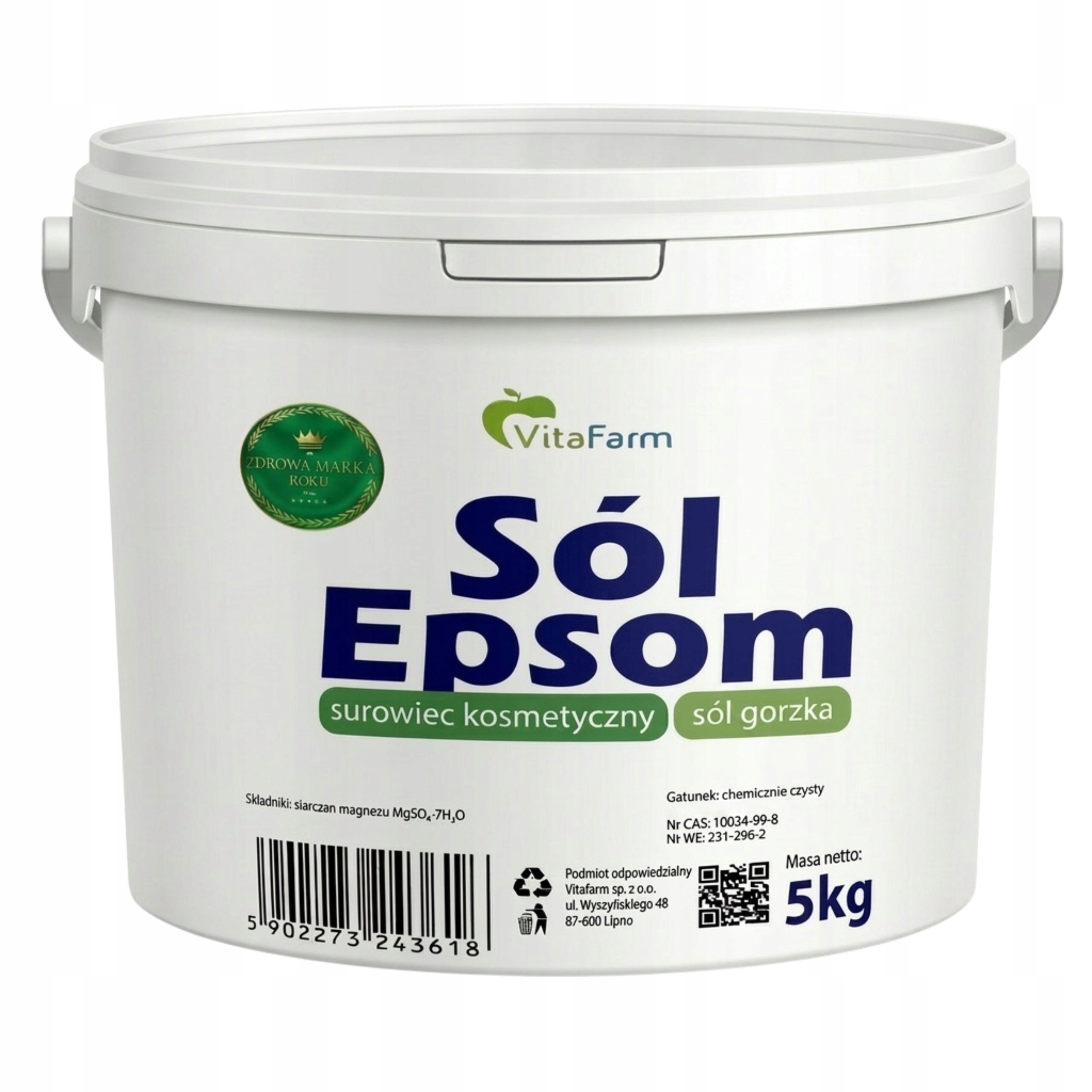 Sól Gorzka Epsom Rzymska Siarczan Magnezu Niemcy 5kg