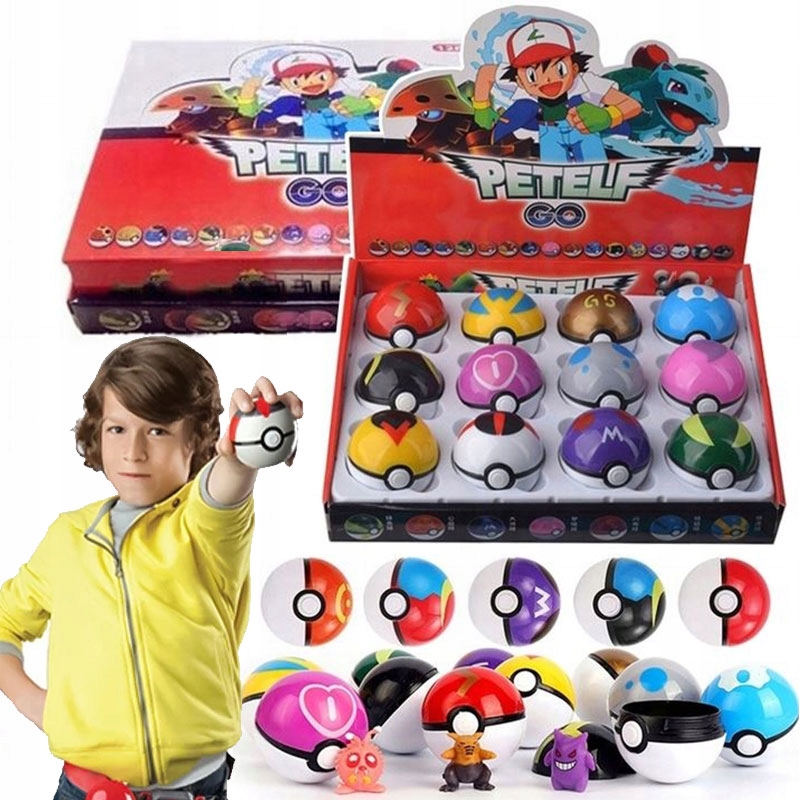 

Pokemon Go 12SZT Pokeball Zestaw Zabawka Figurki