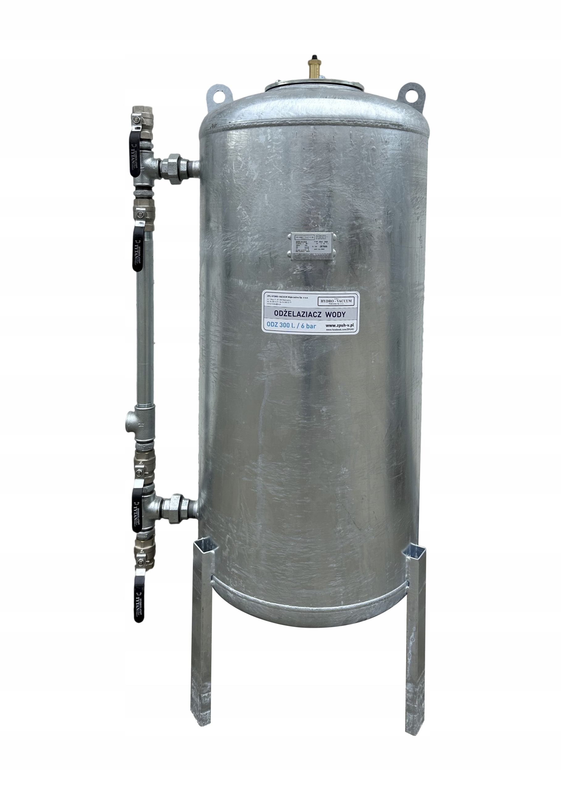 Odżelaziacz 300l ocynkowany ze złożem kwarcowym Hydro-Vacuum