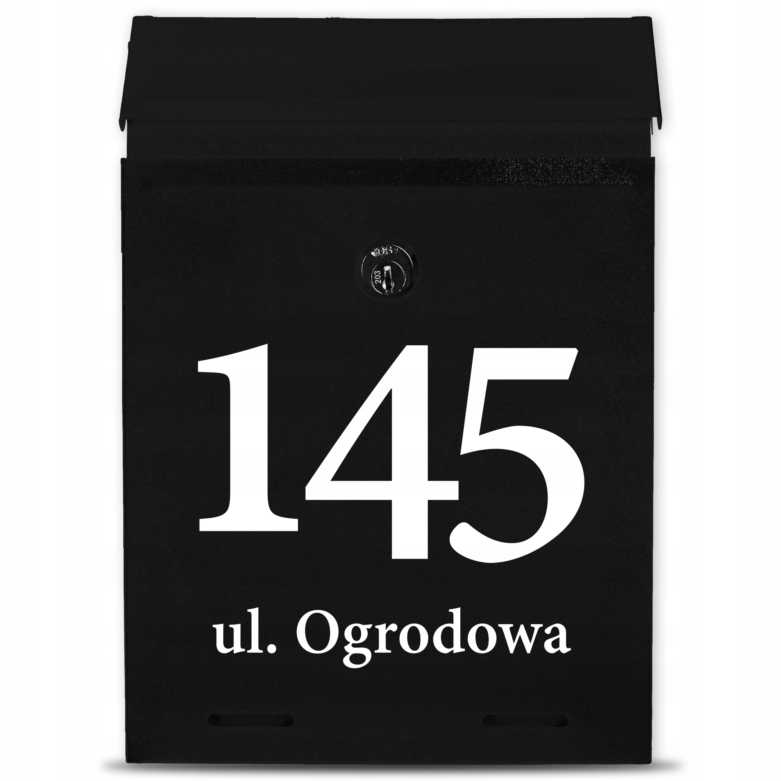 Černá Matná Poštovní schránka Personalizovaná na Oplocení Personal Wz