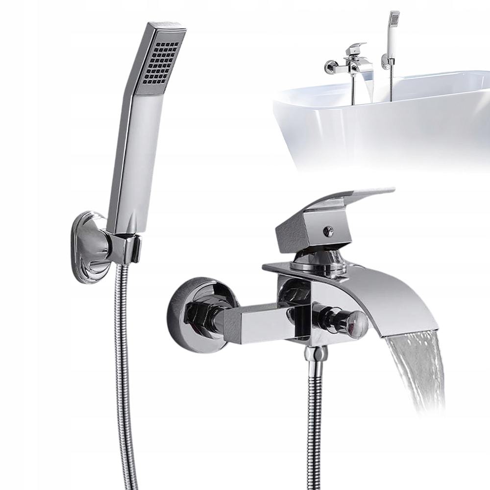 Vanová Nástěnná Sprchová Baterie Kaskada Chrom Baterie Do Vany