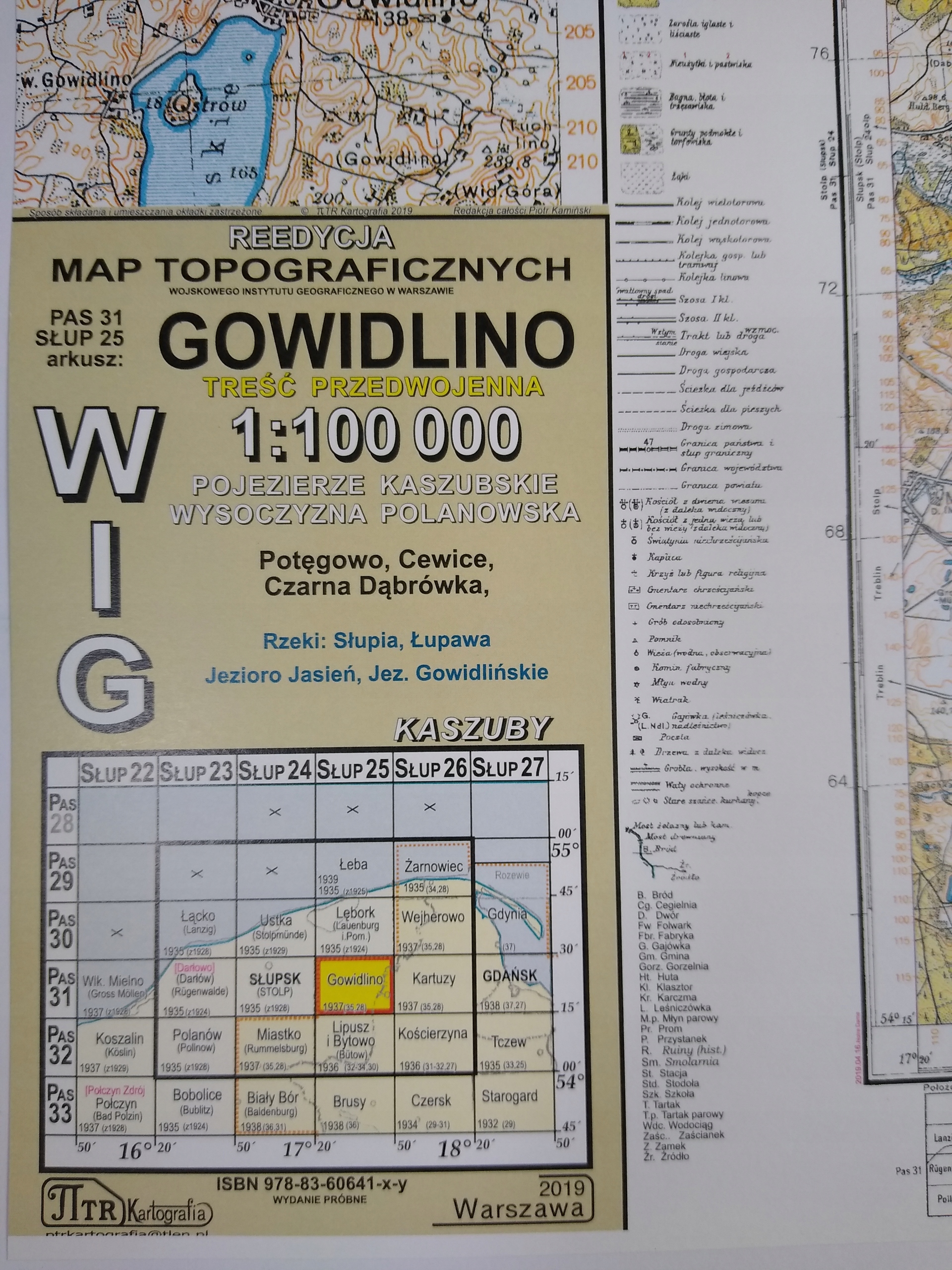 Mapa WIG Gowidlino P31 S25 reedycja