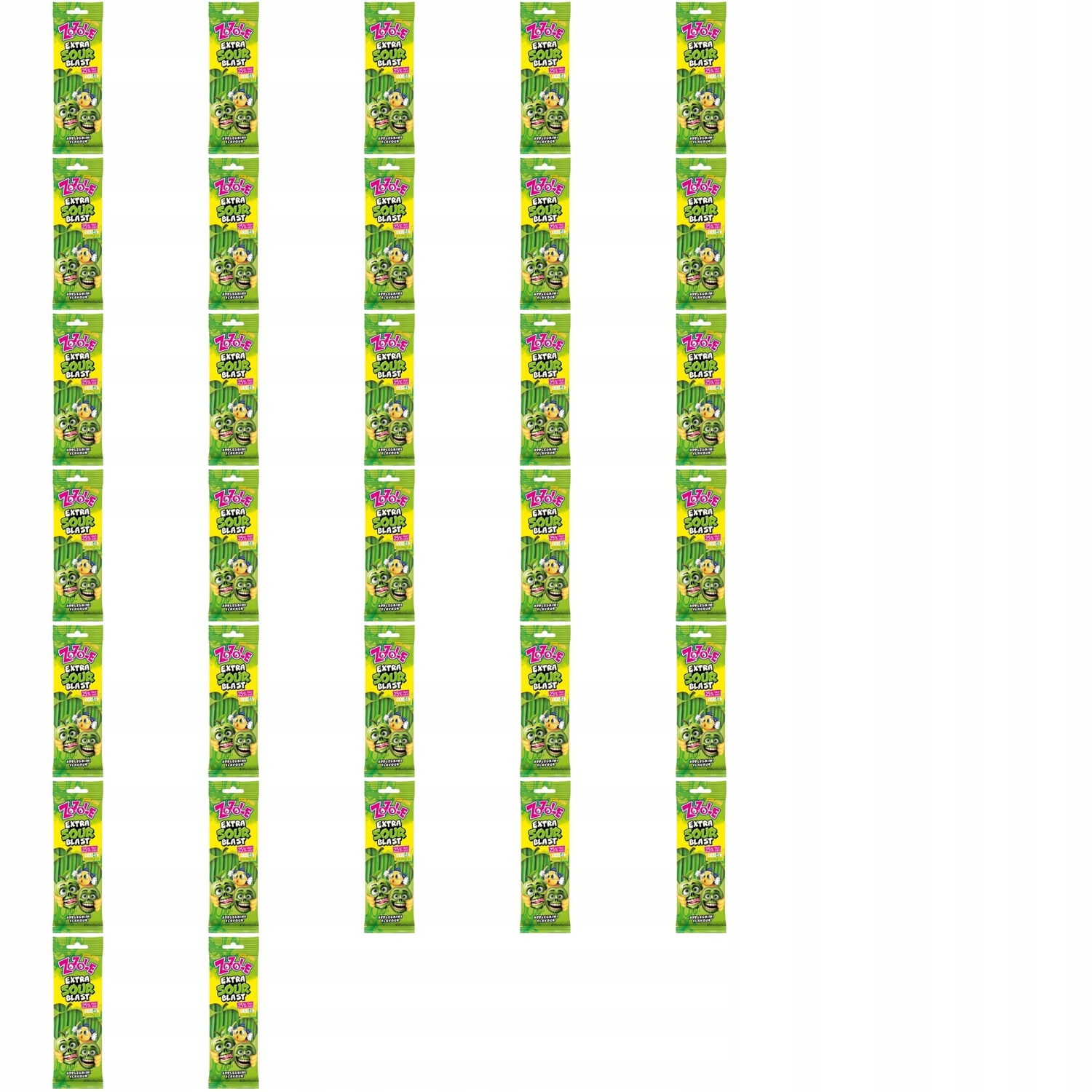 Levně 32 x 75 g Želé Bonbony Zozole extra sour blast měch Karton