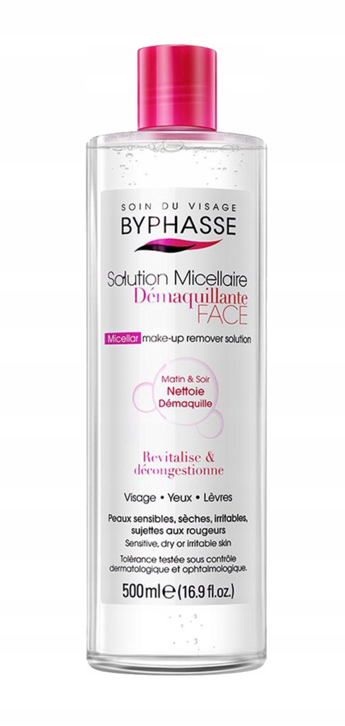 

Byphasse Face Płyn micelarny skóra wrażliwa 500 ml