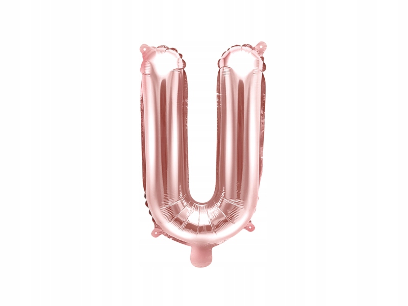 

Balon foliowy Litera U 35cm, różowe złoto