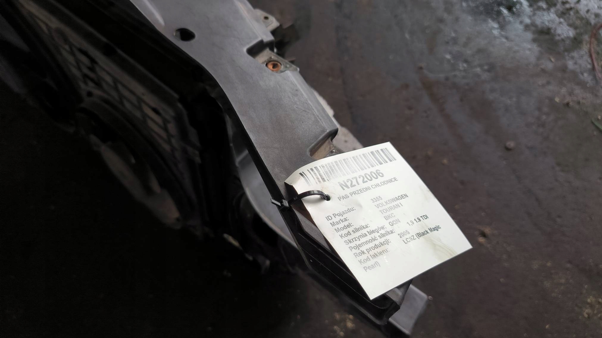 support panel for radiators radiator 1.9 TDI VOLKSWAGEN TOURAN and