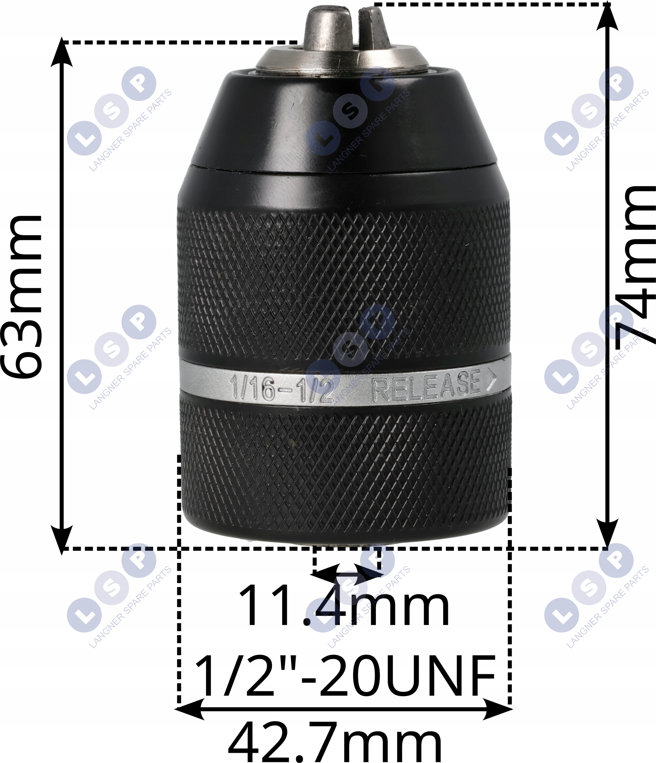 UCHWYT DO WIERTARKI WIERTARSKI 1/2 13 MM SAMOZACISKOWY DO UDARU METALOWY Pasuje do modelu BLAUKRAFT EINHELL PARKSIDE TOYA WIERTARKI CHIŃSKIE WIERTARKI MARKETOWE WIERTARKI PROFESJONALNE WKRĘTARKI