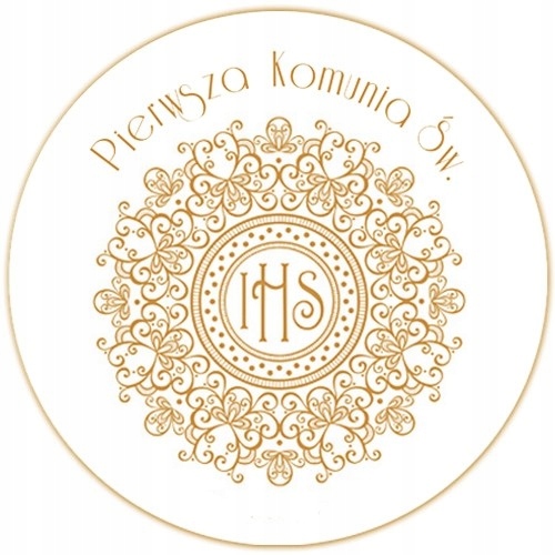 

Opłatek na tort komunijny Ihs 20cm