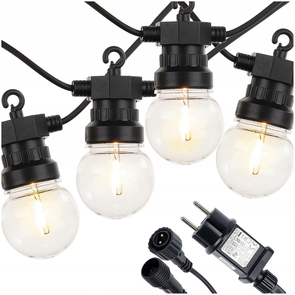 Led zahradní girlanda 9,5 m 20 ks