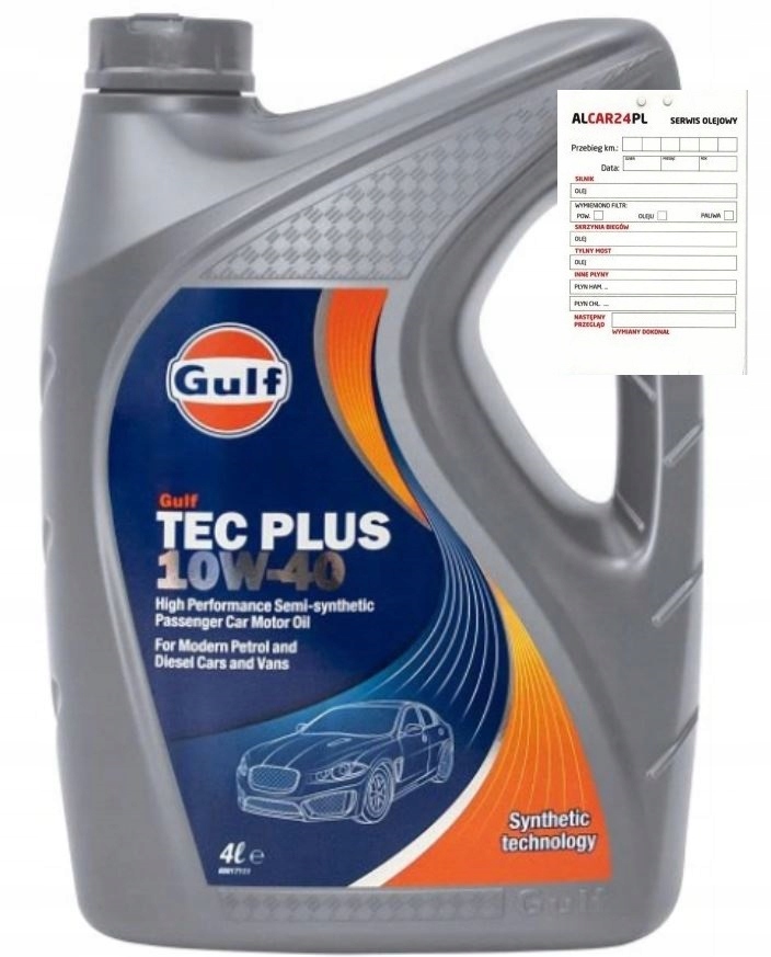 

Olej Półsyntetyczny Gulf Tec Plus 10W40 4L A3/B4