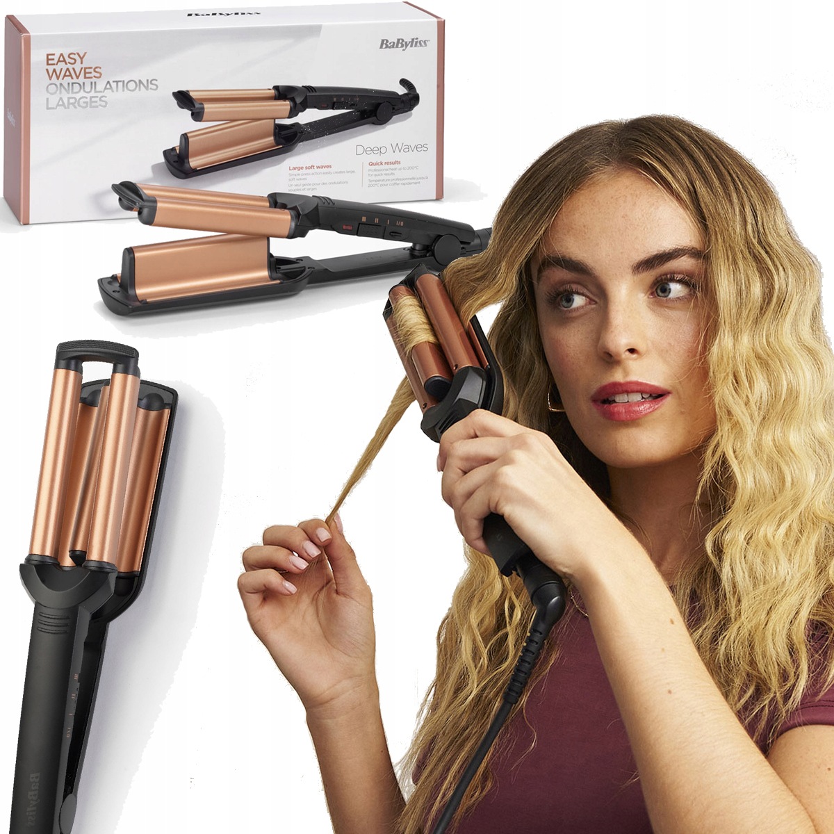 Vlnovka Na Vlasy Babyliss Deep Waves W2447E Keramická Pouzdro Látková