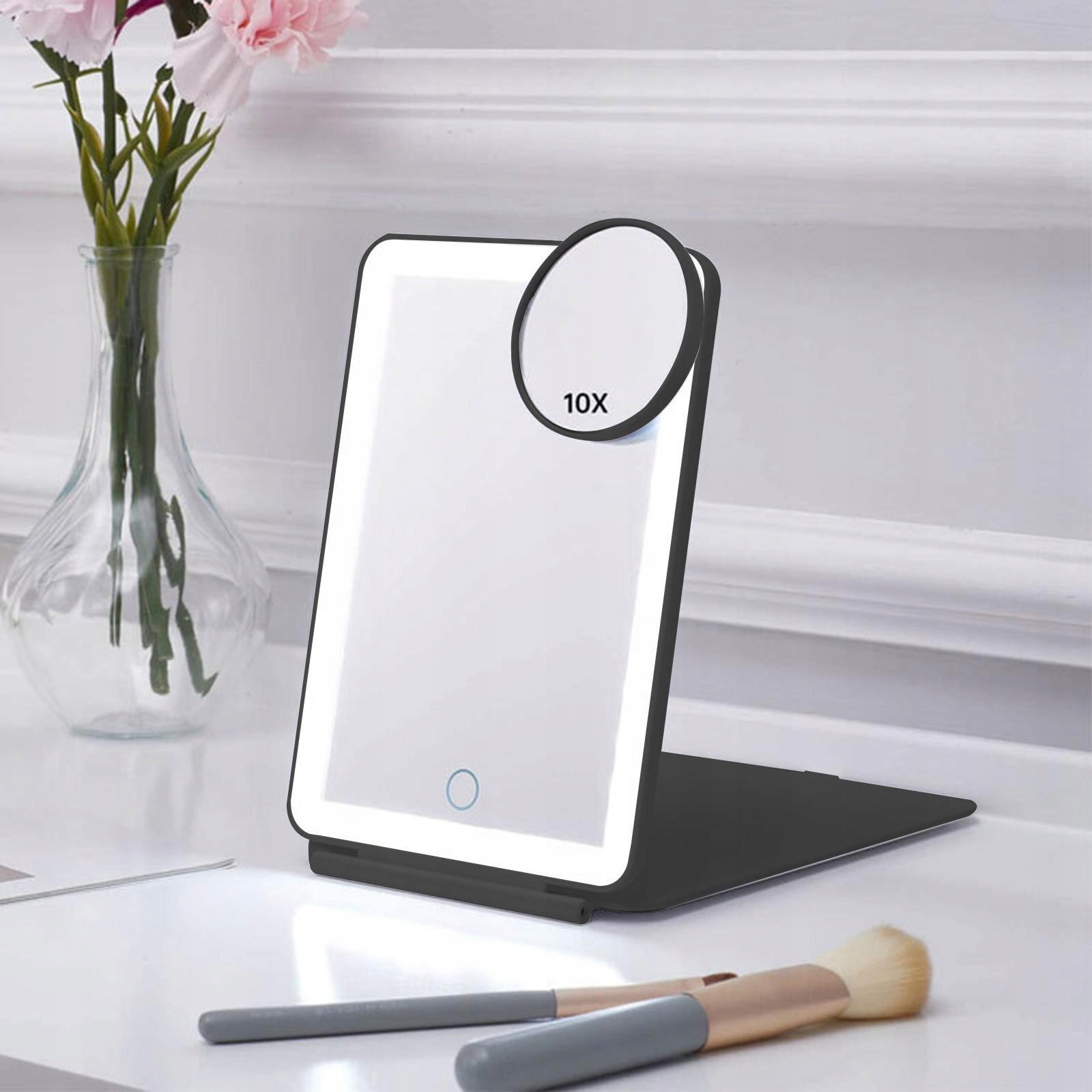 Składane lusterko do makijażu LED 3 Kolor dominujący wielokolorowy