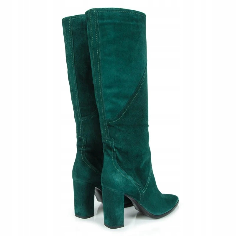 VISCONI 1930351/351 KOZAKI SKÓRA NUBUK ZIELONE 37 Długość wkładki 24 cm