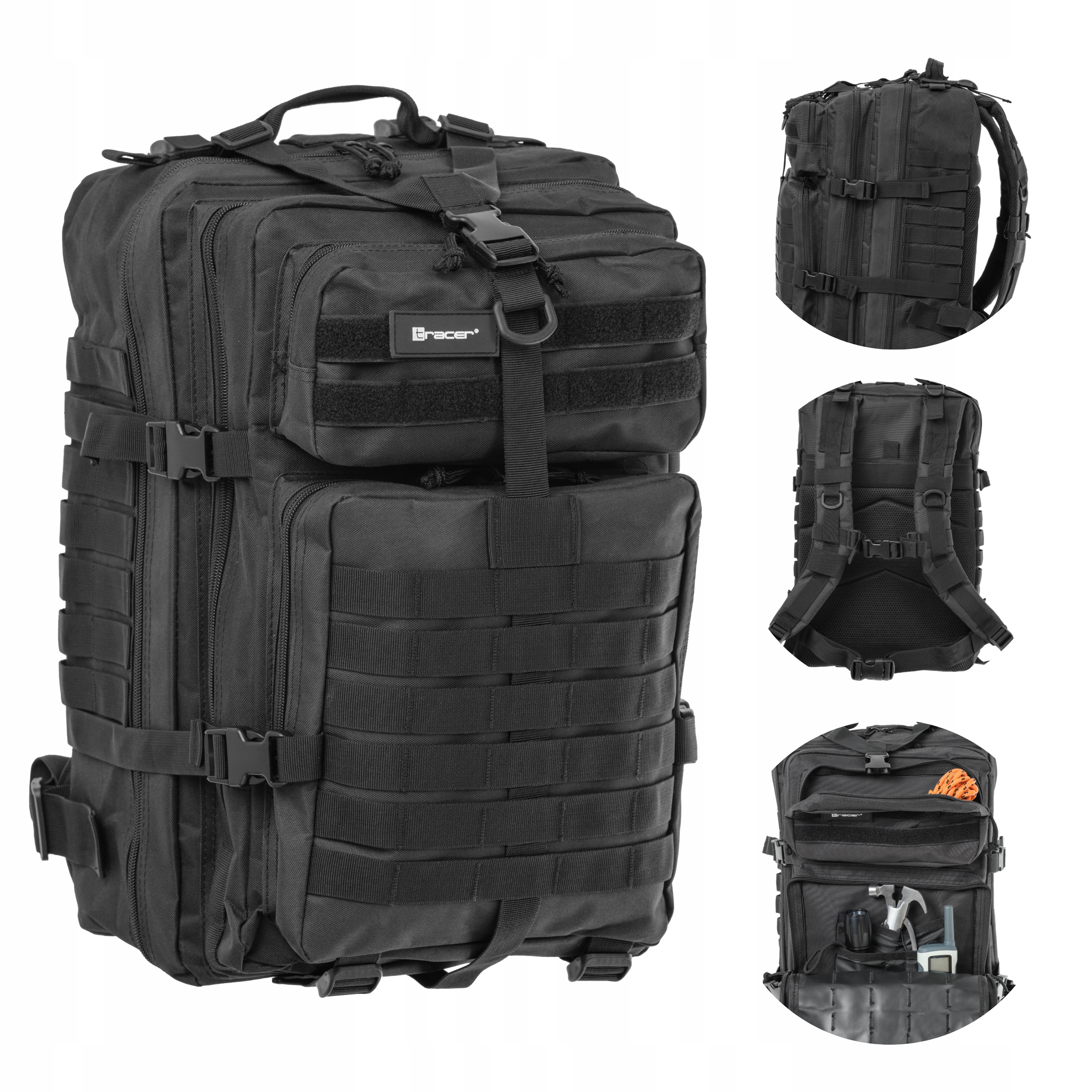 Plecak wyprawowy 15,6" Tracer Alpha Czarny Ewakuacyjny Turystyczny Górski