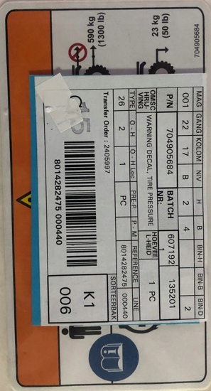 Naklejka Warning Can-Am 704905684