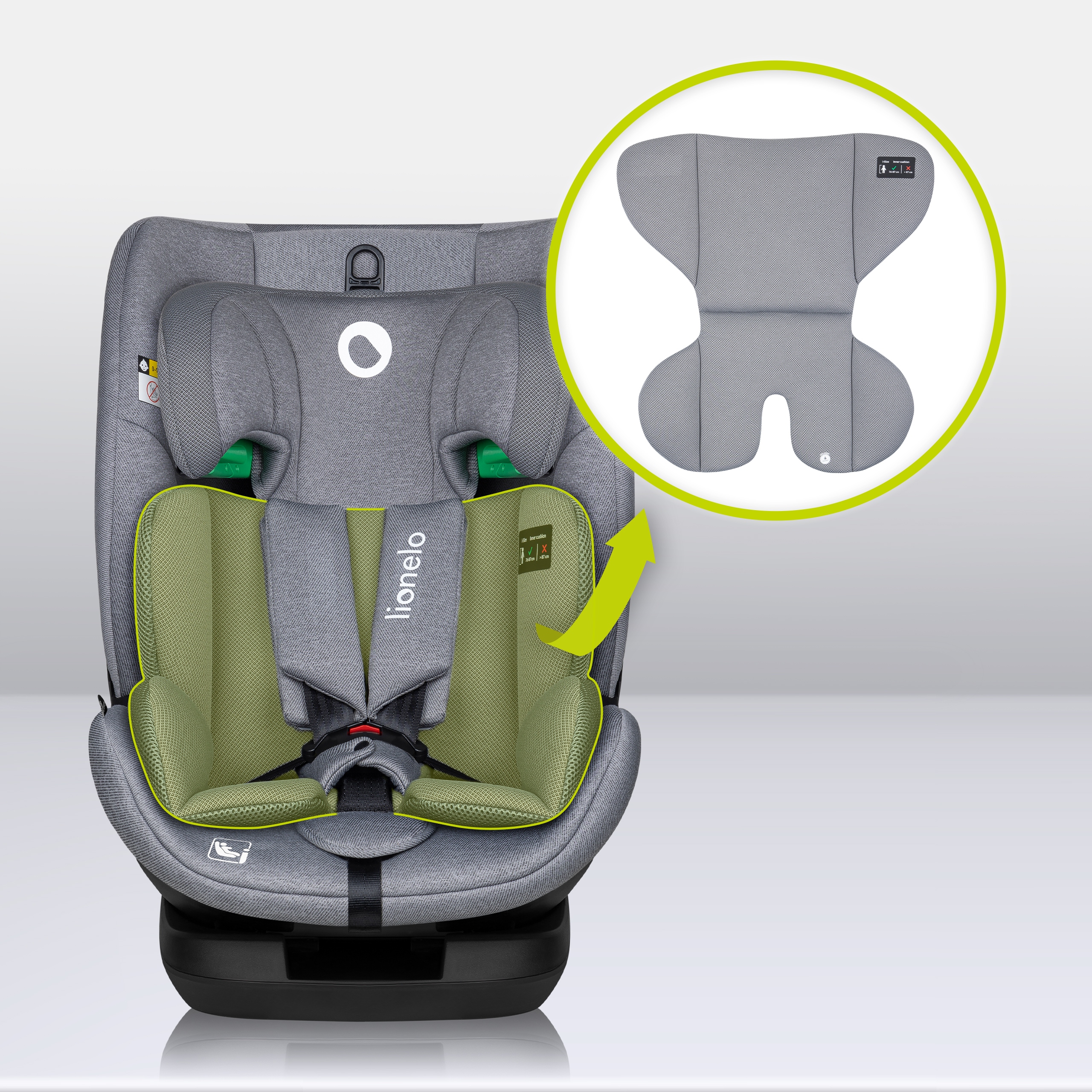 Fotelik samochodowy ATEST 9-36kg 76-150cm isofix Lionelo Lavender i-size EAN (GTIN) 5903771707480