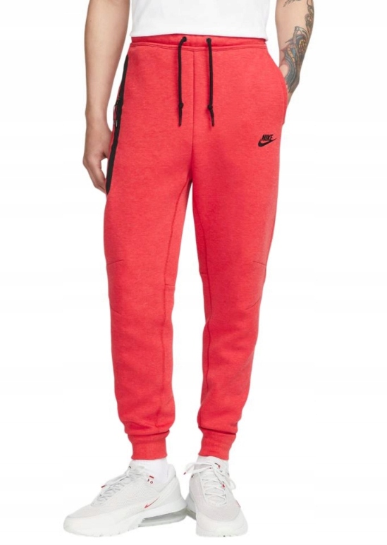 Pánské teplákové kalhoty Nike Červené Tech Fleece FB8002-672 vel. XXL